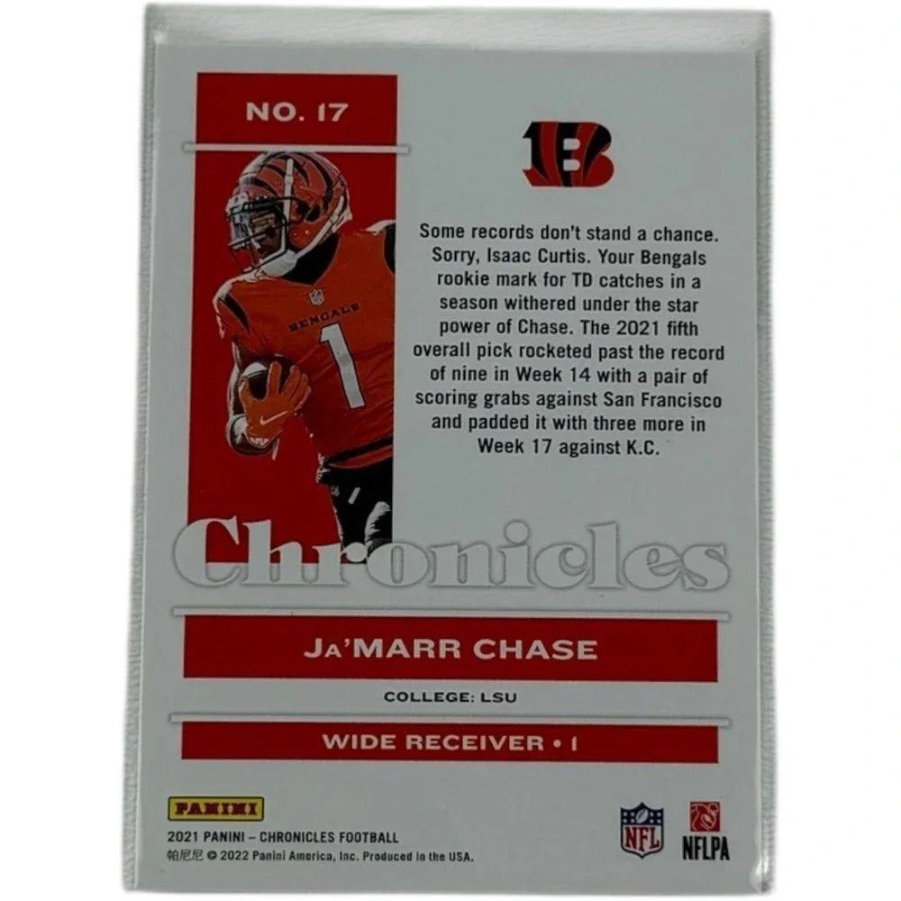 2021 Panini‎ Chronicles Pink JaMarr Chase Rookie RC #17